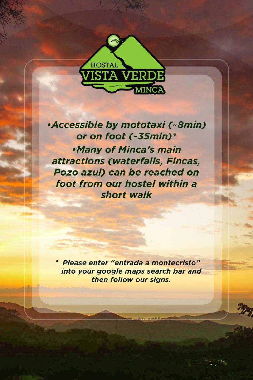 Hostal Vista Verde Minca Exteriér fotografie